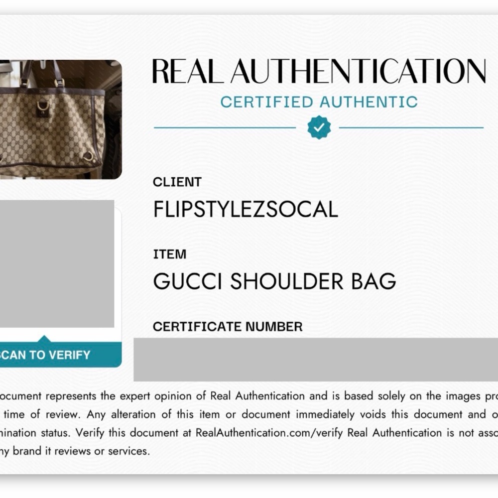 Gucci Abbey GG Canvas Monogram Tote Bag with COA - Picture 17 of 17